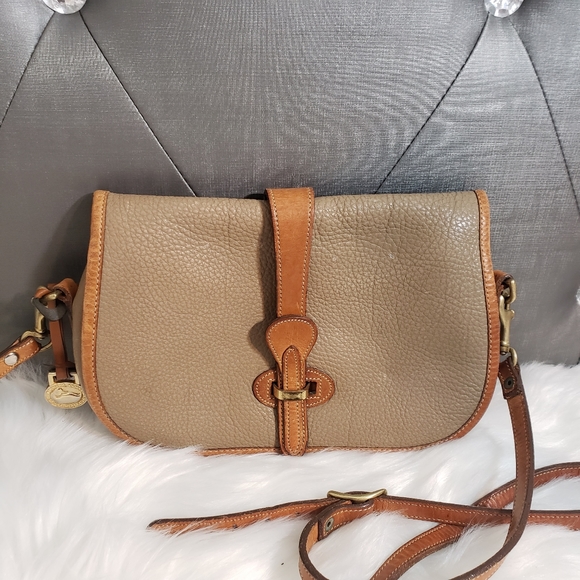 Dooney & Bourke crossbody tan/brown all leather - Picture 6 of 12